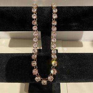 Jcrew tennis necklace with brass chain